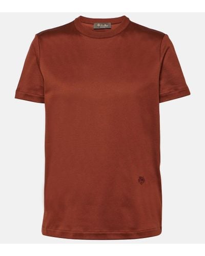 Loro Piana T-shirt in jersey di cotone - Rosso