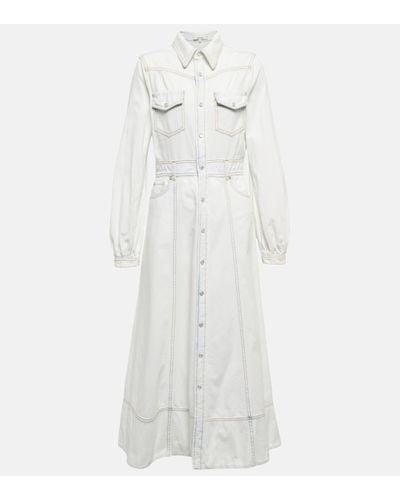 Dorothee Schumacher Robe longue Denim Romance en jean - Blanc