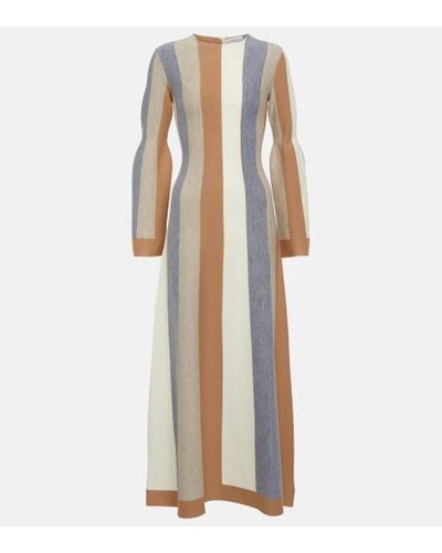 Gabriela Hearst Quinlan Wool And Cashmere Maxi Dress - White