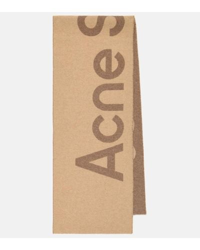 Acne Studios Fular con logo en jacquard - Neutro