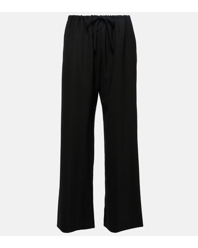 The Row Pantalon ample Jugi a taille mi-haute - Noir