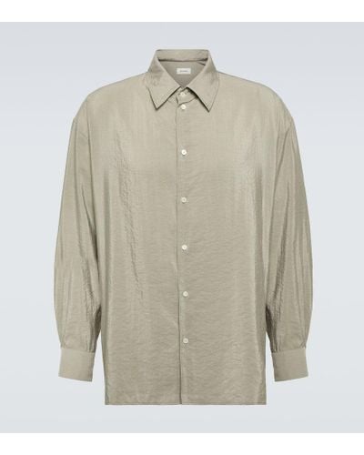 Lemaire Twisted Silk-blend Shirt - Natural
