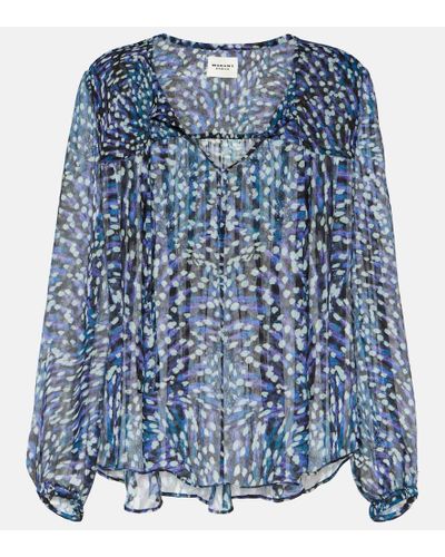 Isabel Marant Bedruckte Bluse Daytonea - Blau