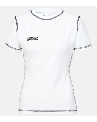 Vetements T-shirt en coton melange - Blanc