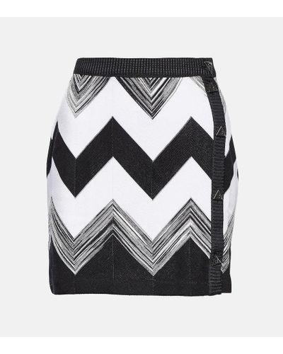 Missoni Minifalda de punto en zigzag - Negro