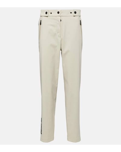 3 MONCLER GRENOBLE High-rise Straight Trousers - Natural