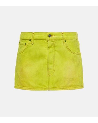 Acne Studios Denim Miniskirt - Yellow