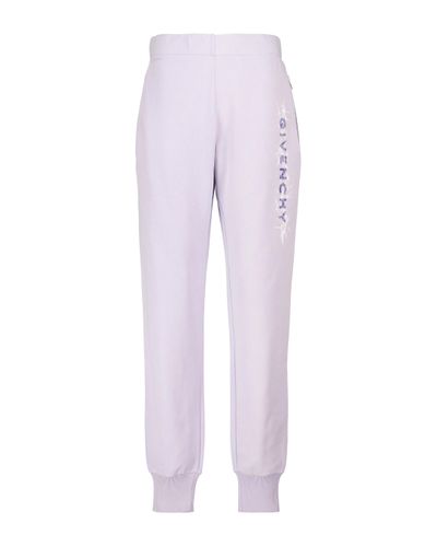Givenchy Pantalones de algodon con logo - Morado