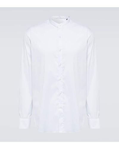 Giorgio Armani Camisa en popelin mezcla de algodon - Blanco