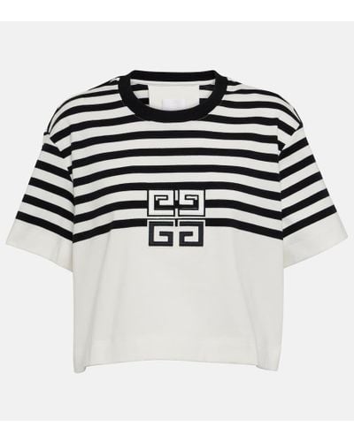 Givenchy T-shirt cropped in jersey di cotone 4G - Bianco