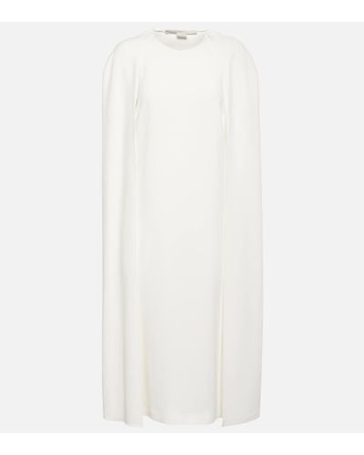 Stella McCartney Robe cape midi - Blanc