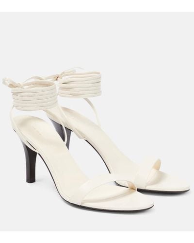 The Row Maud Leather Sandals - White