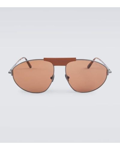 Tom Ford Ken Aviator Sunglasses - Brown