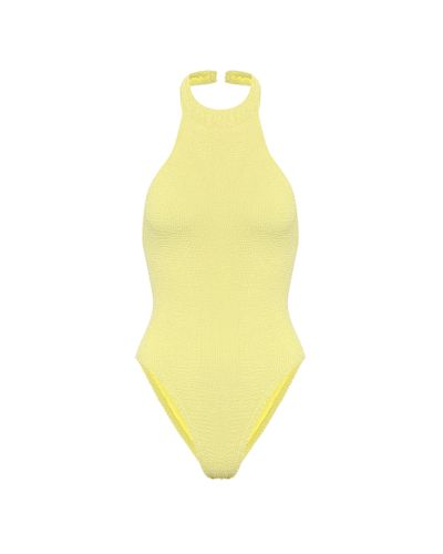 Hunza G Cj Swim Halterneck Swimsuit - Yellow