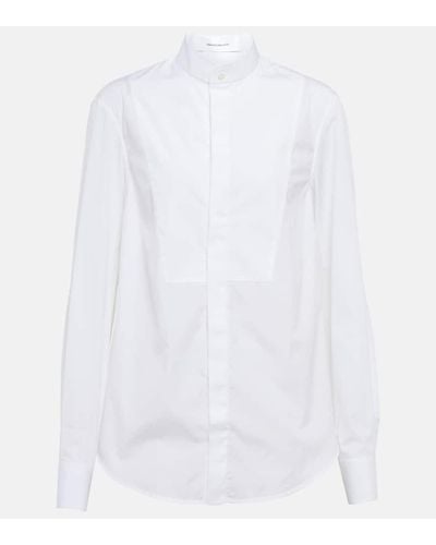 Wardrobe NYC Cotton Poplin Shirt - White