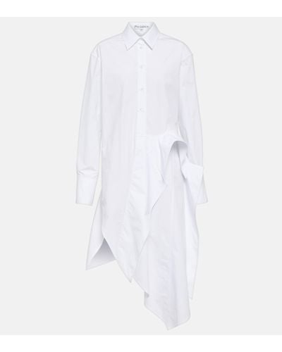 JW Anderson Robe chemise en coton - Blanc