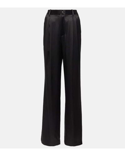 Nili Lotan Flavie Silk Wide-leg Pants - Black