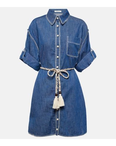 Zimmermann Denim Shirt Dress - Blue