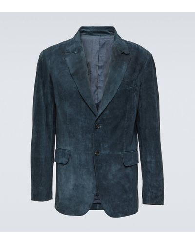 Berluti Suede Blazer - Blue