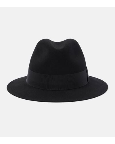 Saint Laurent Wool Felt Fedora Hat - Black