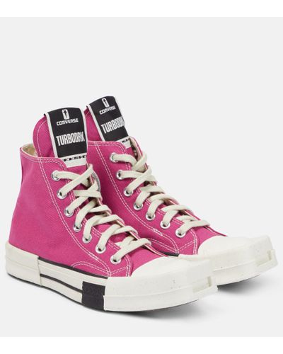 Rick Owens Converse DRKSHDW TURBODRK Chuck 70 High-Top-Sneakers aus Canvas - Pink