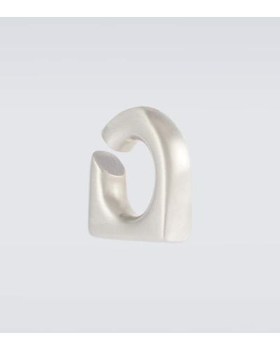 Rick Owens Ear cuff con logo - Bianco