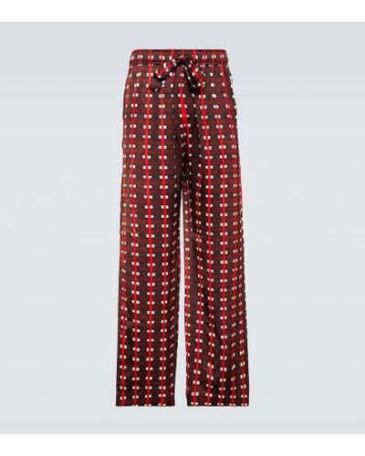 Wales Bonner X Lubaina Himid Checked Pants - Red