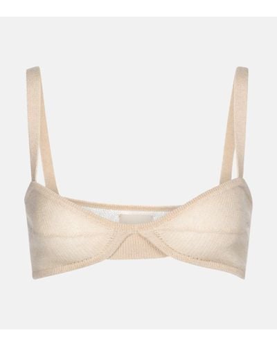 Khaite Exklusiv bei Mytheresa – Bralette Eda aus Kaschmir - Natur