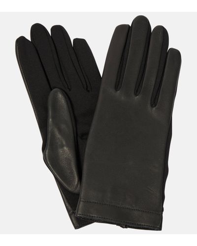 Alaïa Leather Gloves - Black