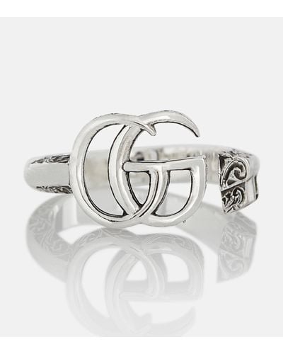 Gucci Double G Sterling Silver Ring - White
