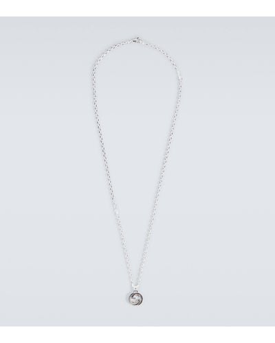 Gucci Interlocking G Sterling Silver Necklace - White