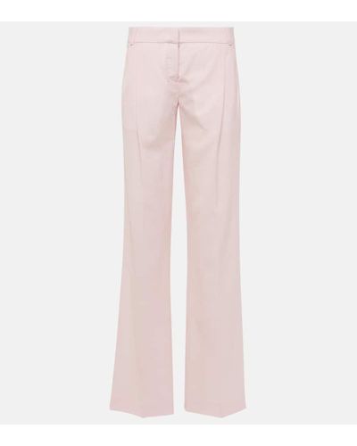 Coperni Pantalones de lana de tiro bajo - Rosa