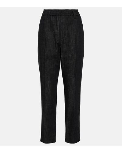Brunello Cucinelli Mid-rise Straight Jeans - Black