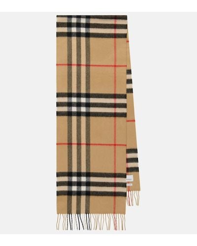 Burberry Cashmere Scarf in Blue | Lyst