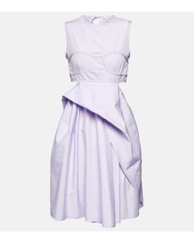 Cecilie Bahnsen Seero Cutout Cotton Minidress - Purple