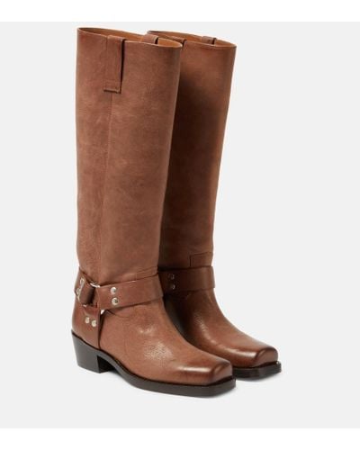 Paris Texas Roxy Leather Knee-high Boots - Brown