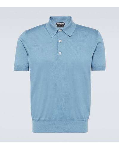 Tom Ford Cotton Polo Shirt - Blue