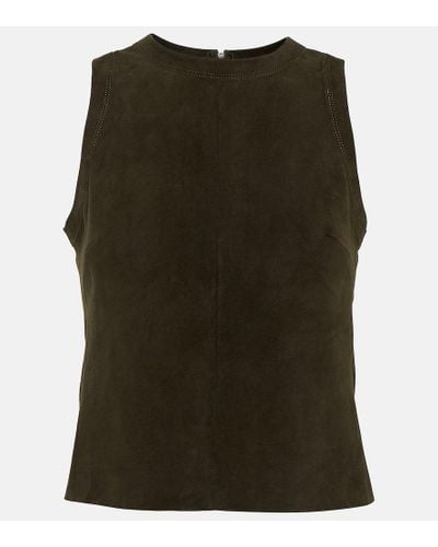 Stouls Tank top Pam in suede - Verde