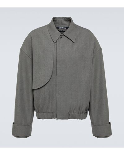 Jacquemus Blouson 'le blouson salti' gris - les sculptures