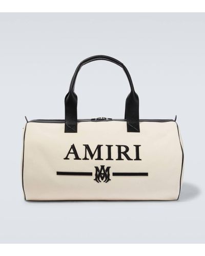 Amiri Logo Canvas Duffel Bag - Metallic