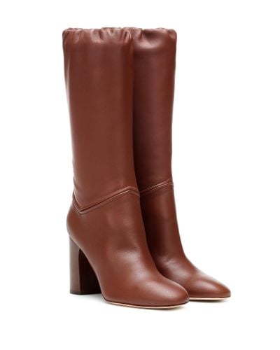 Loro Piana Tilda 90 Leather Knee-high Boots - Brown