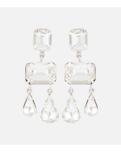 Jennifer Behr Lucille Embellished Earrings - White