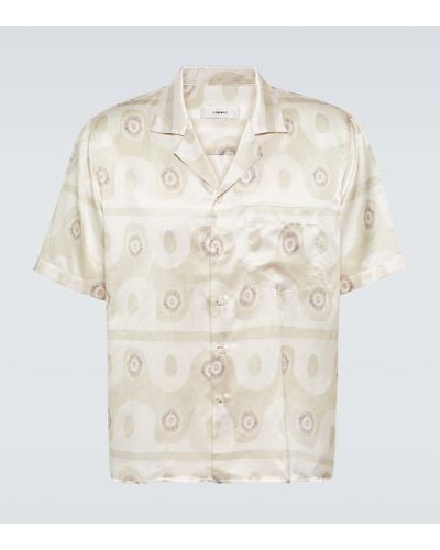 Commas Camicia in seta e cotone con stampa - Bianco