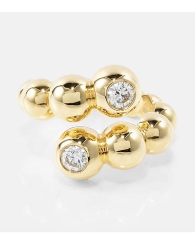 Melissa Kaye Audrey Large Wrap 18kt Gold Ring With Diamonds - Metallic