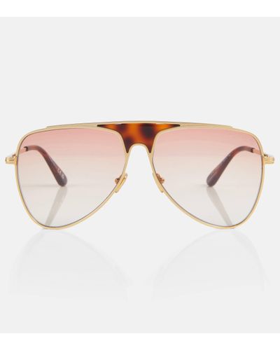Tom Ford Ethan Aviator Sunglasses - Brown