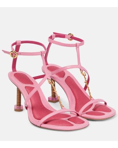 Jacquemus Les Sandales Pralu Leather Sandals - Pink
