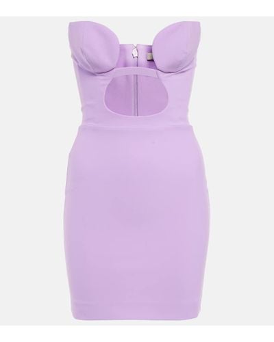 Nensi Dojaka Cutout Minidress - Purple