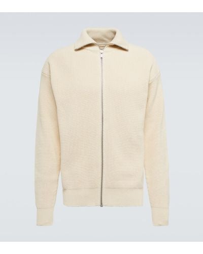 Jil Sander Zip-up Cotton Jacket - Natural