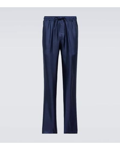 Dolce & Gabbana Pantaloni pigiama in seta - Blu