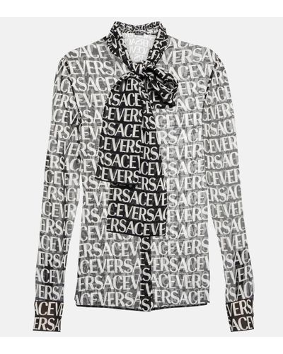 Versace Bluse aus Seide - Weiß